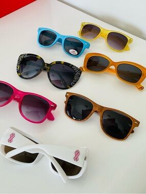 Colorful Assorted Sunglasses Lot - Multiple Styles, Bundle of 7